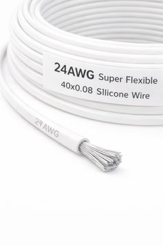 Провід монтажний 24AWG (40*0.08) супергнучкий силіконовий білий 2448 фото