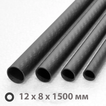 Трубка карбонова 3K Twill 12&times;8&times;1500 мм Twill-12-8-1500 фото
